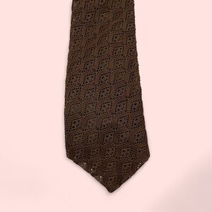 Worlds ugliest tie brown woven vintage 70s Prince Consort holiday contest winner